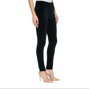 Hudson Black Velvet Barbara Super Skinny Jeans size 26